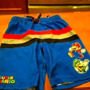Super Mario swim trunk, boys size s 6/7
